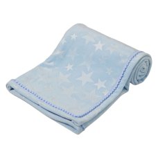 FBP230-B: Blue Star Embossed Mink Wrap